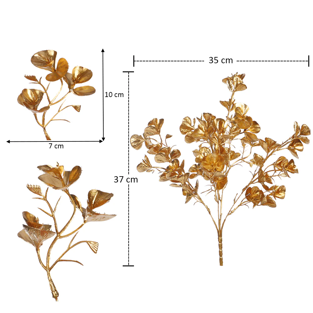 1 Bunch Golden Eucalyptus Leaves (Vase not Included) - Image 2