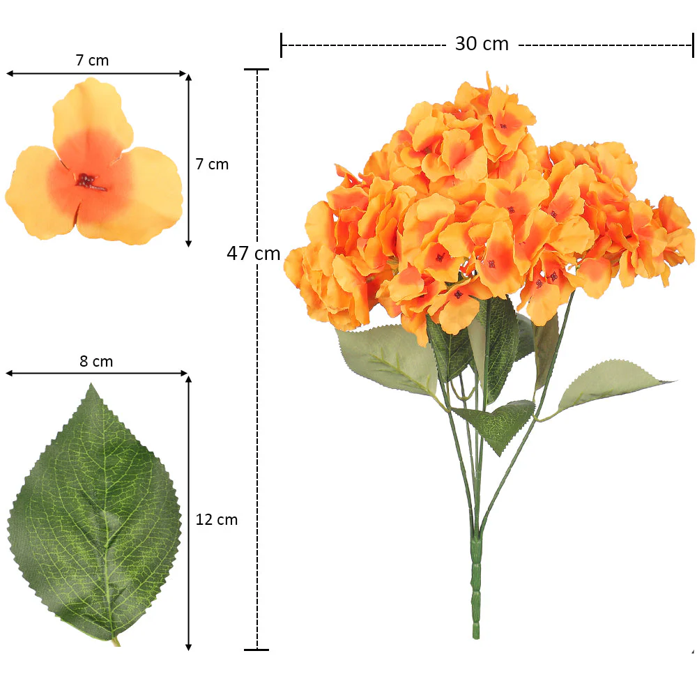 2-Packs 5 heads Silk Hydrangea Flower - Image 11