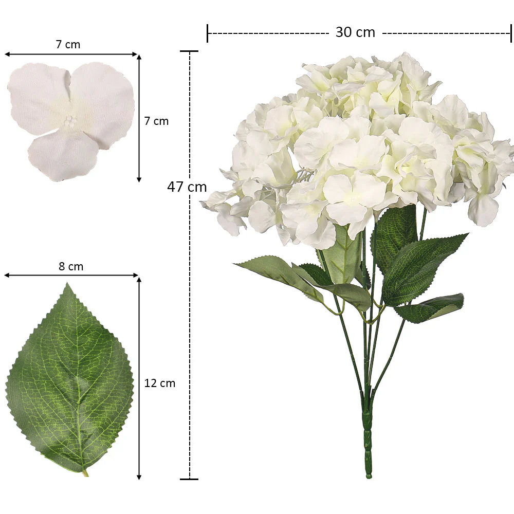 2-Packs 5 heads Silk Hydrangea Flower - Image 17