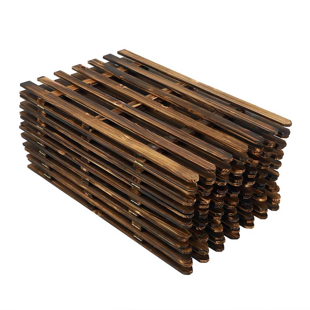 1 Piece 2 Meters Portable Wood Garden Fence(Fence Only ) - Image 2