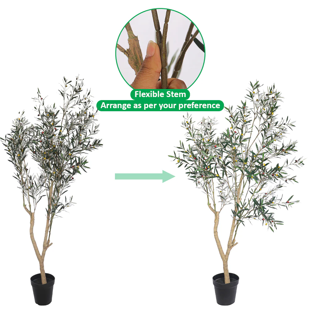 240cm Tall Artificial Olive Plant - Image 3