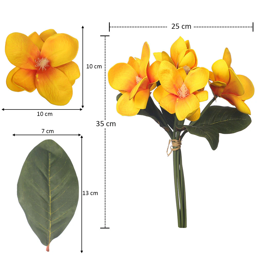 2-Packs Artificial Magnolia Flowers in Bunch (without vase) - Image 11