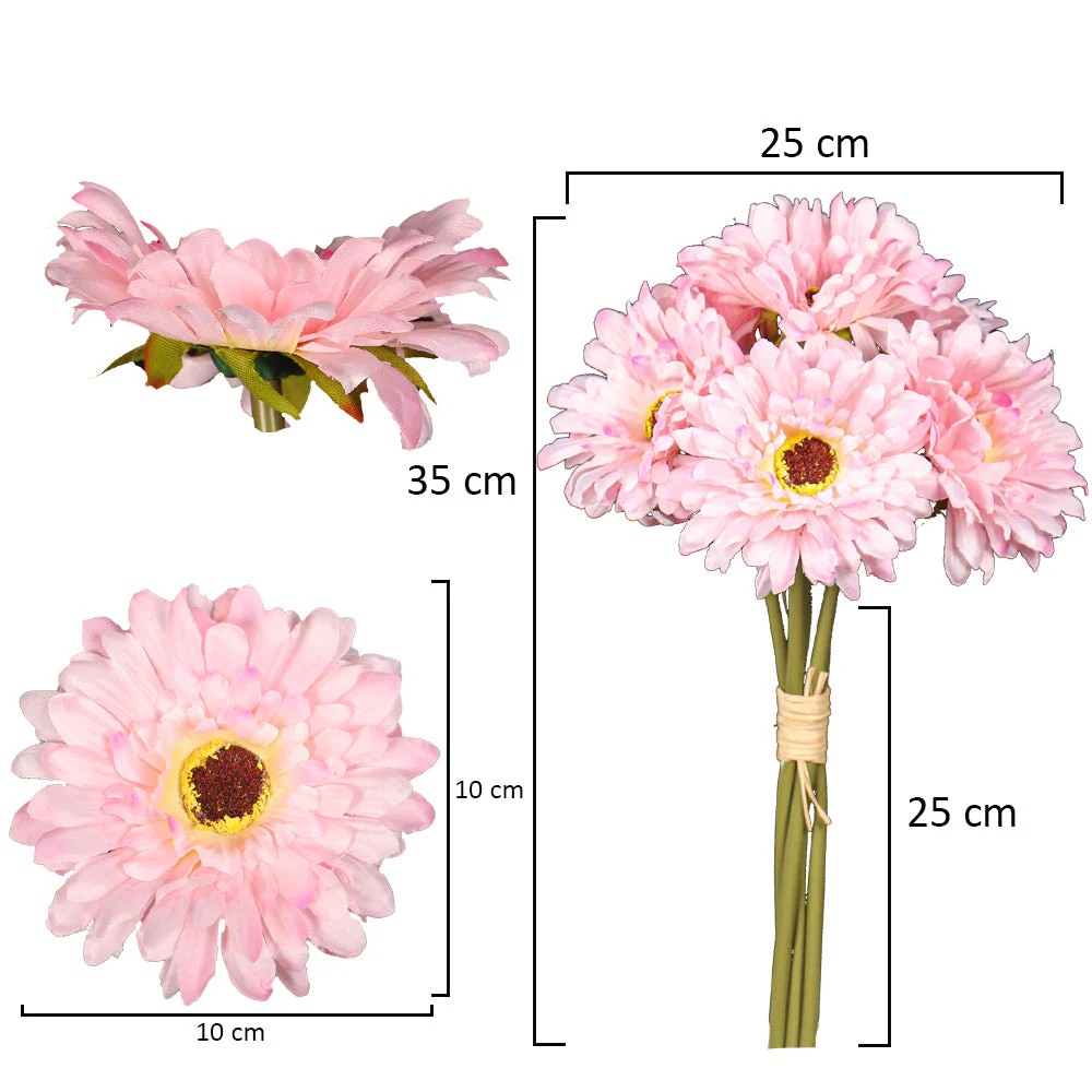 2-Packs Artificial Daisy Flower Stems - Image 2