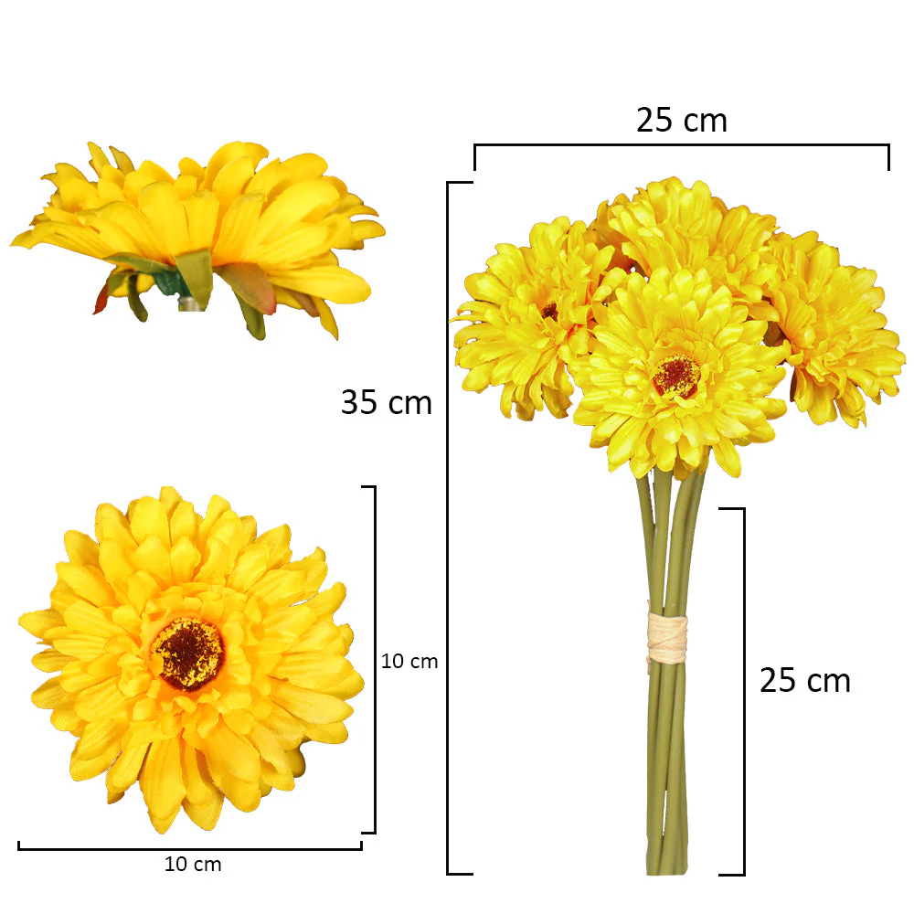 2-Packs Artificial Daisy Flower Stems - Image 5