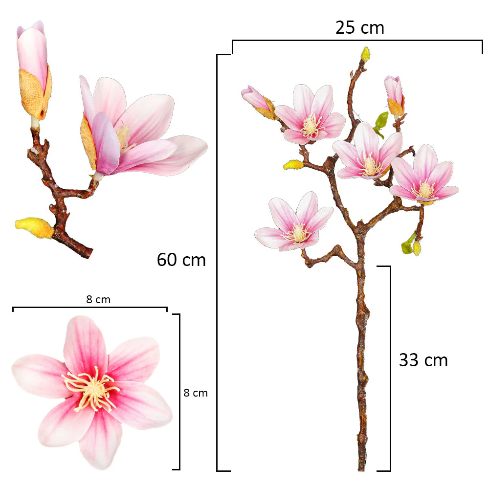 2-Packs Artificial Yulan Magnolia Flower (without vase) - Image 11
