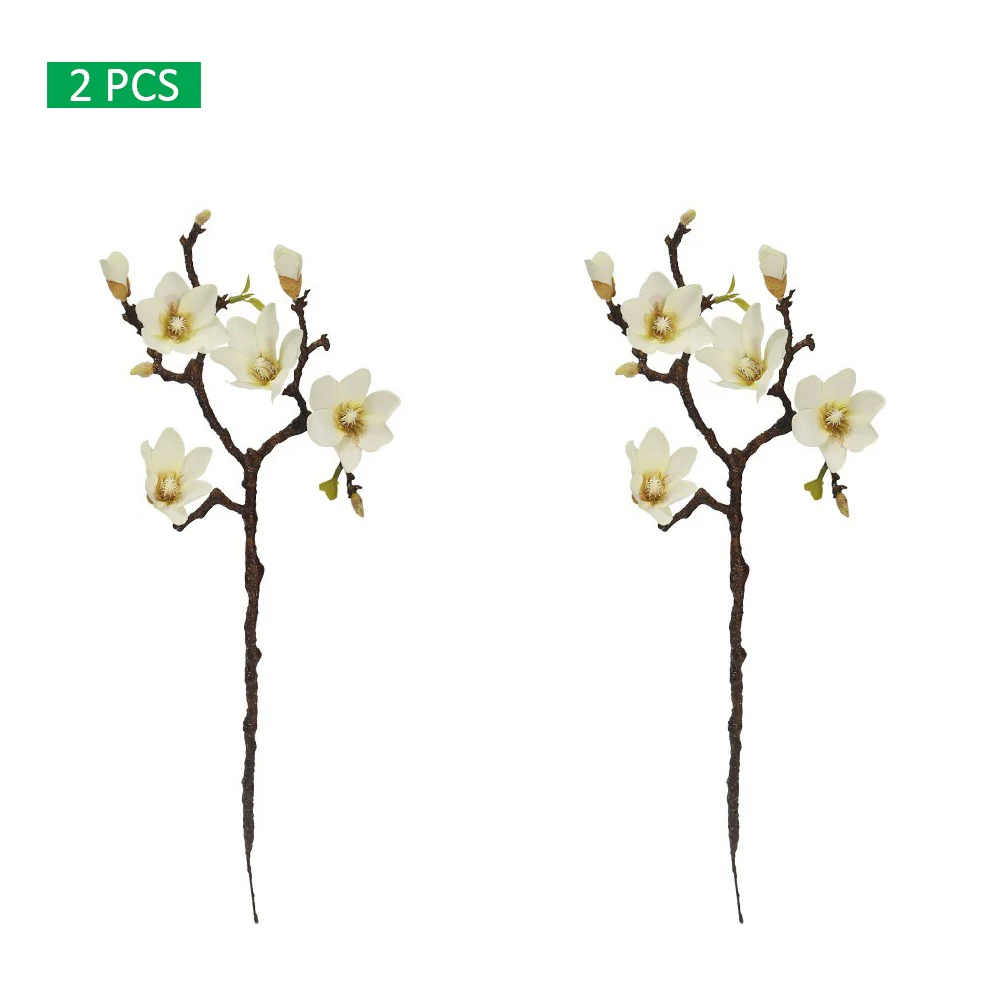 2-Packs Artificial Yulan Magnolia Flower (without vase) - Image 3