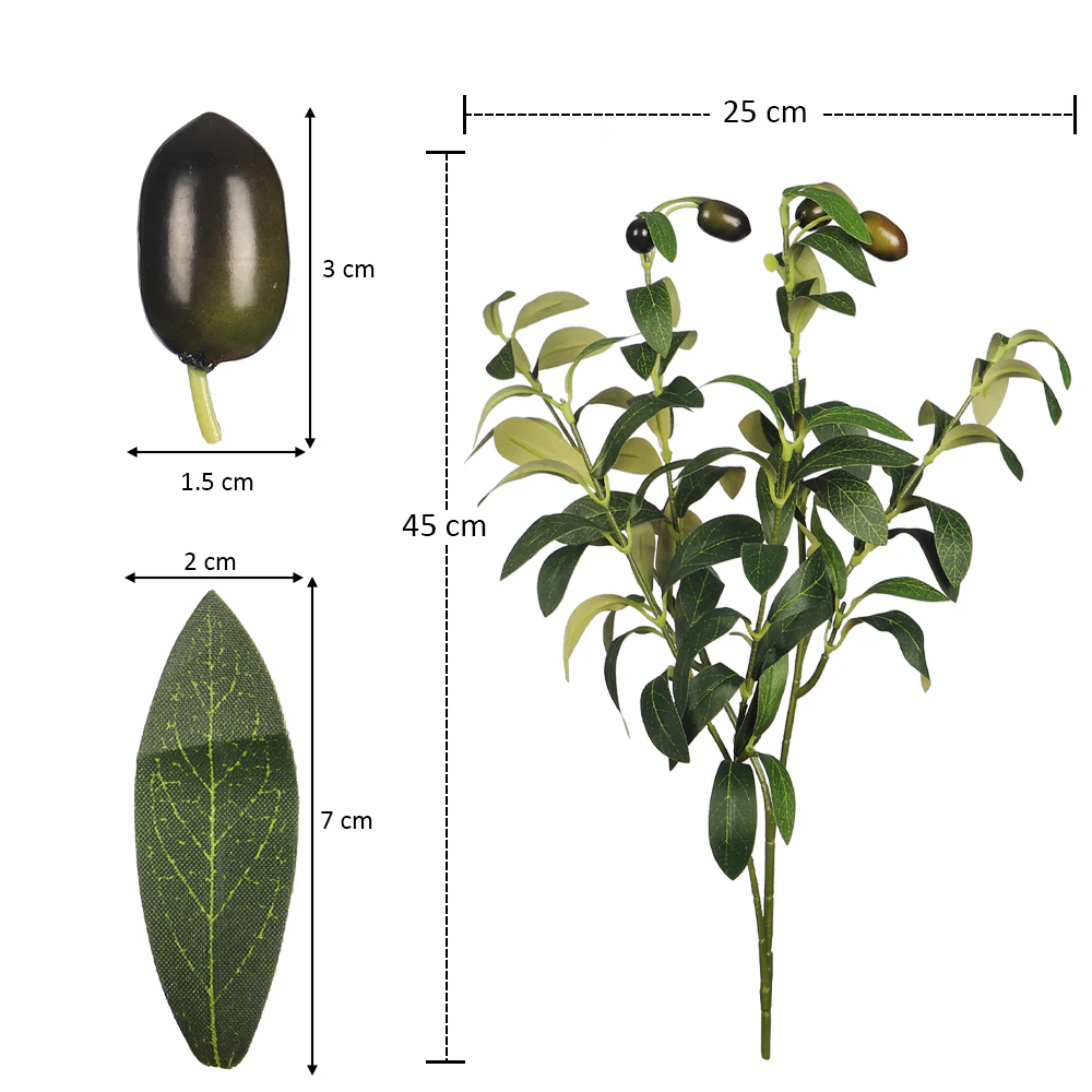 Artificial Single Branch Leaves(without vase) - Image 11