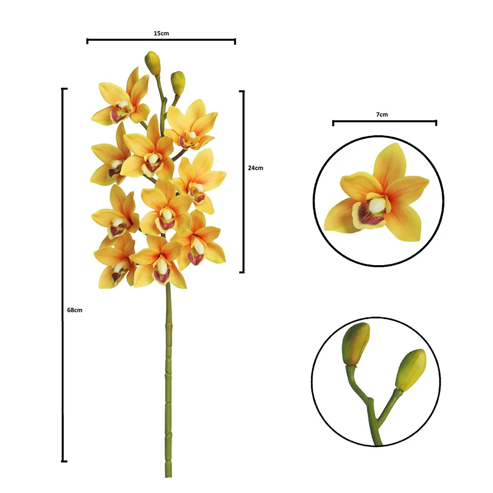 3D Single Stem Artificial Cymbidium Flowers(without vase) - Image 20