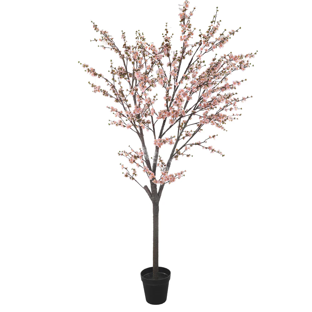 3D Flowers Artificial Cherry Blossom Tree in Black Pot - Image 23