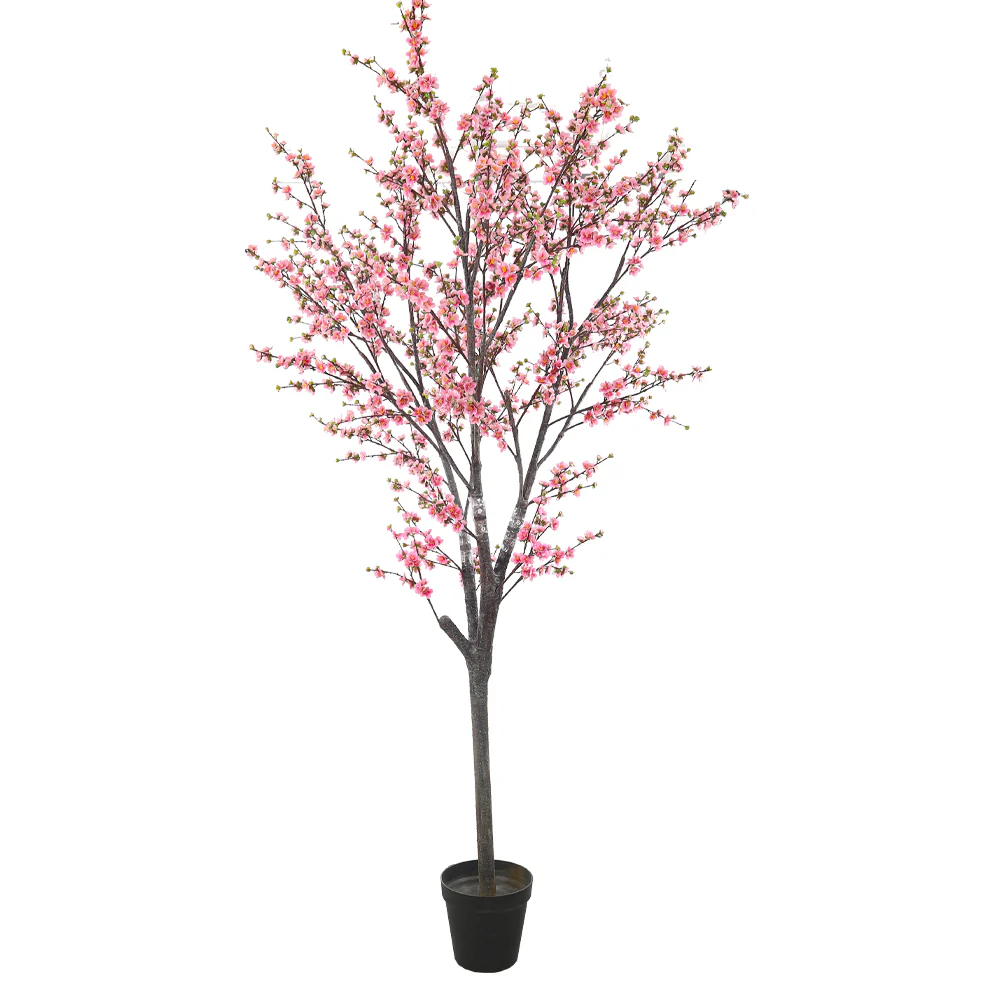 3D Flowers Artificial Cherry Blossom Tree in Black Pot - Image 7