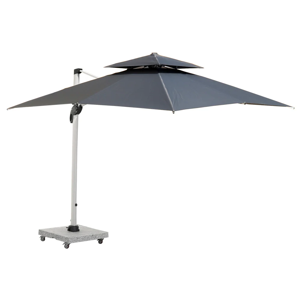 3m Cantilever Garden Parasol with 150kg Marble Base with Assembly - Image 14
