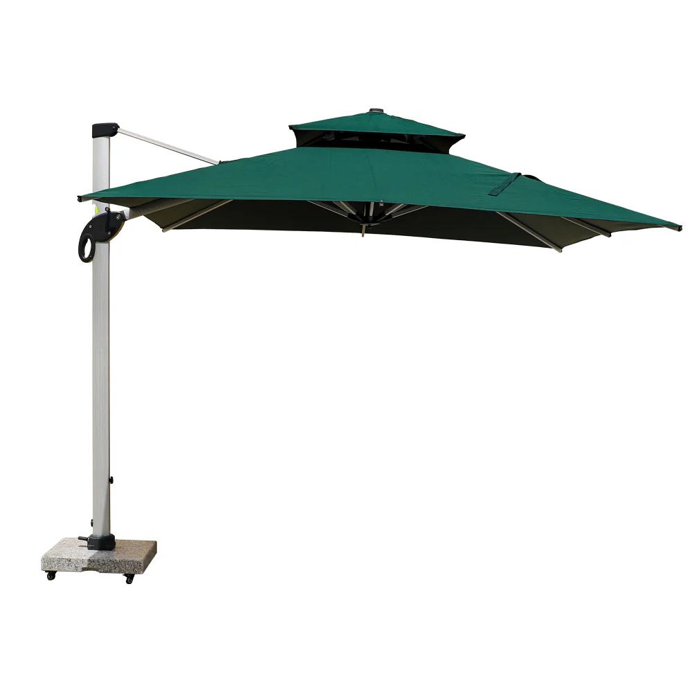 3m x 3m Cantilever Parasol Umbrella with 120kg Marble Base with Assembly - Image 28