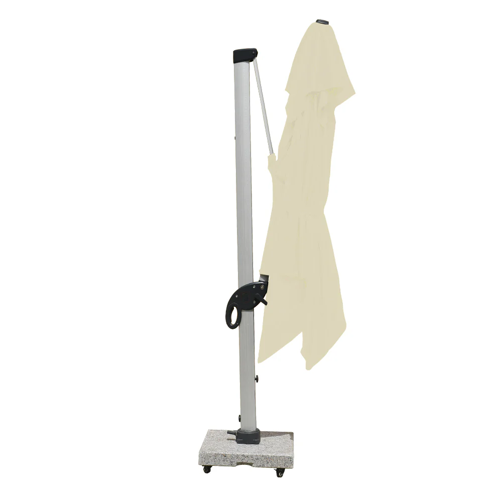 3m x 3m Cantilever Parasol Umbrella with 120kg Marble Base with Assembly - Image 40