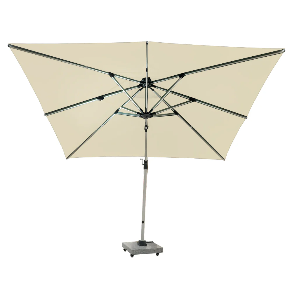 3m x 3m Cantilever Parasol Umbrella with 120kg Marble Base with Assembly - Image 42