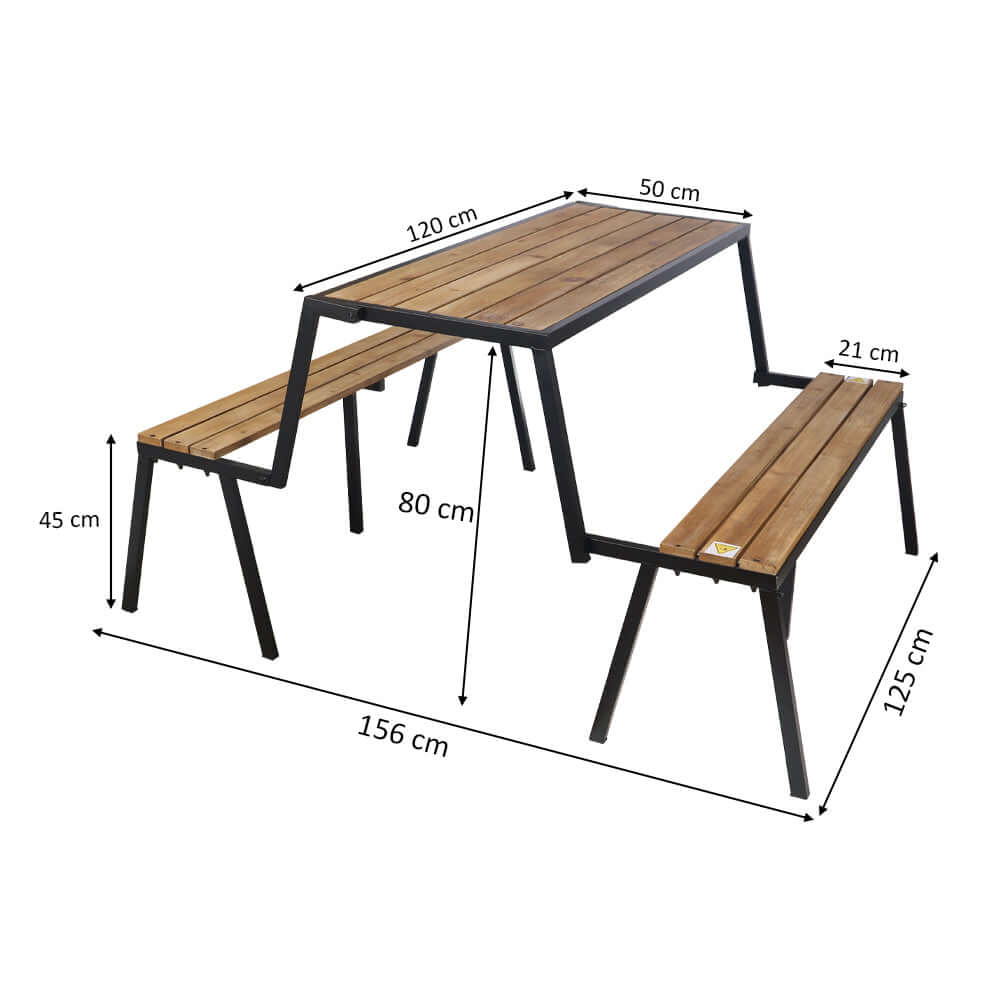 3 In 1 Folding Bench and Table - Image 3
