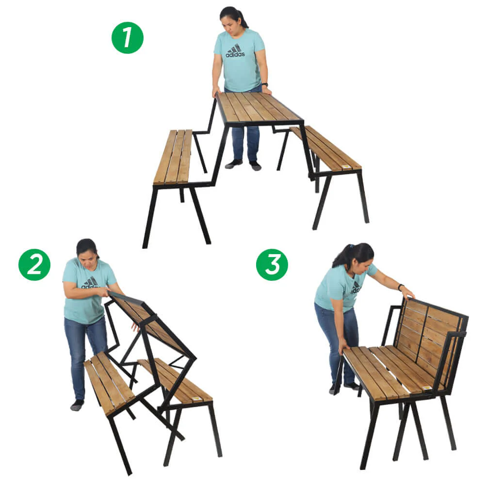 3 In 1 Folding Bench and Table - Image 4