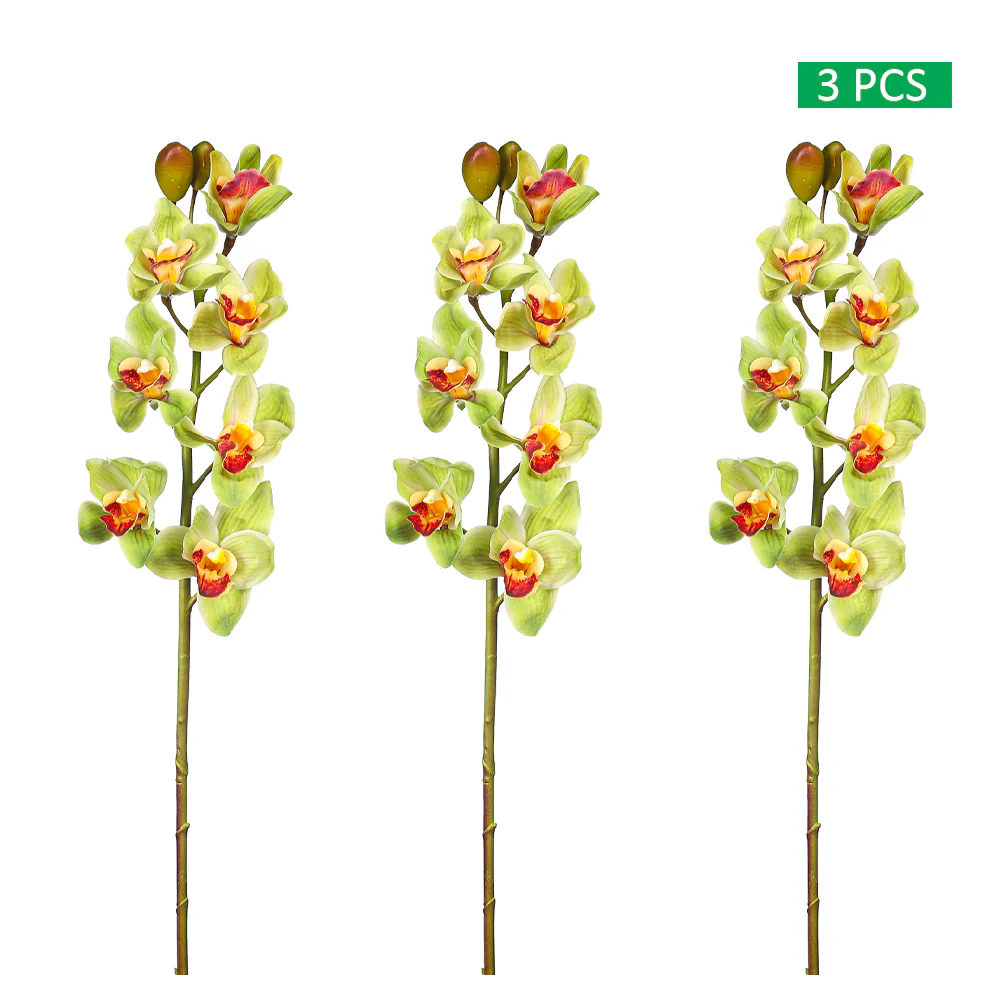 3pcs Artificial Cymbidium Flowers(without vase) - Image 12