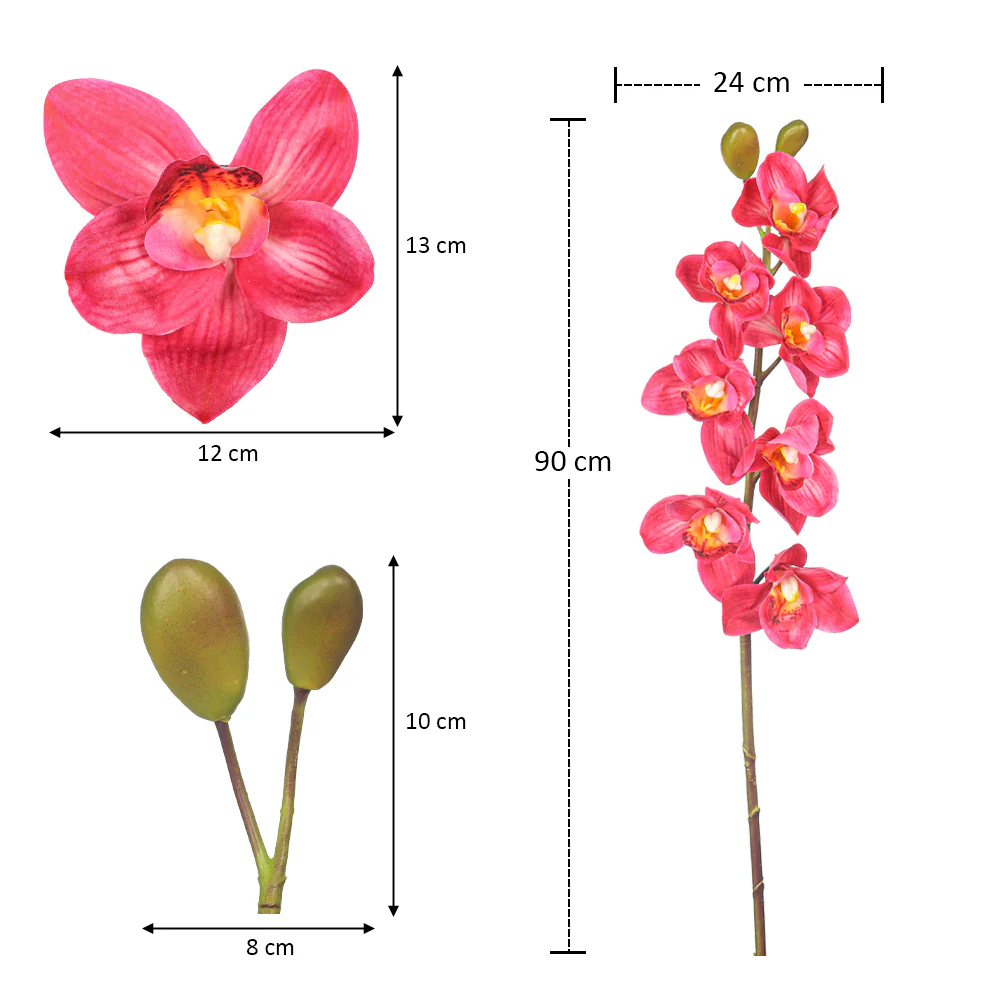 3pcs Artificial Cymbidium Flowers(without vase) - Image 14