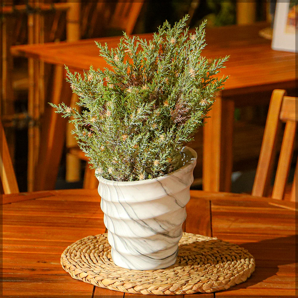 3pcs Artificial Green Bunch(without vase) - Image 4