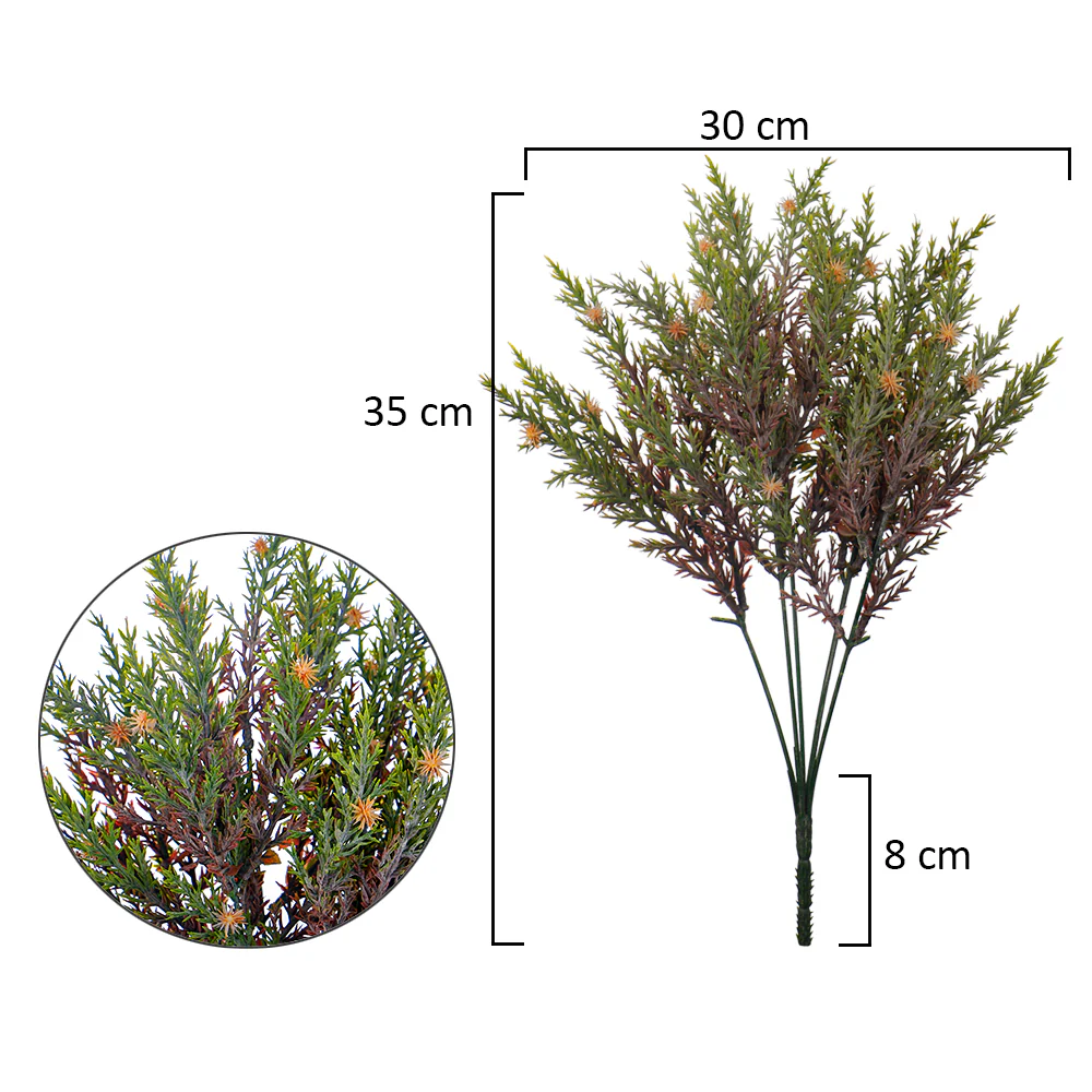 3pcs Artificial Green Bunch(without vase) - Image 5