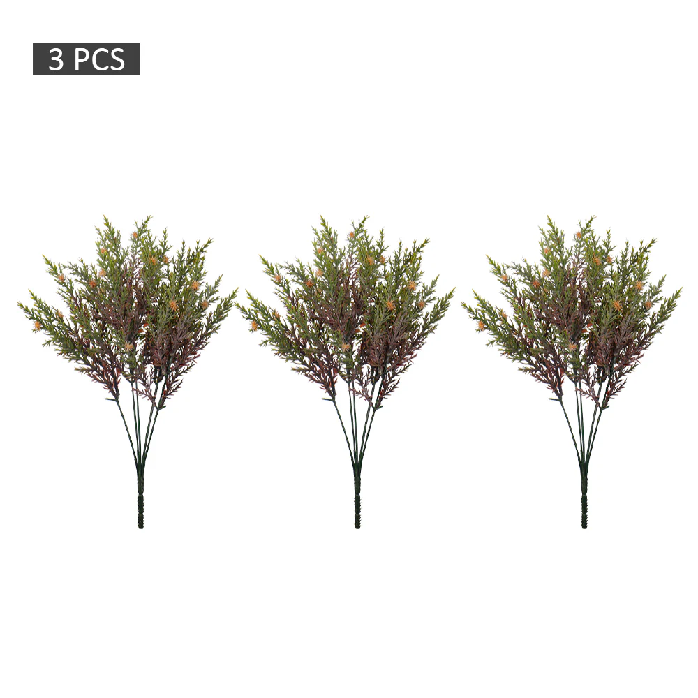 3pcs Artificial Green Bunch(without vase) - Image 6