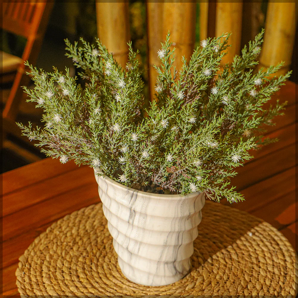3pcs Artificial Green Bunch(without vase) - Image 7