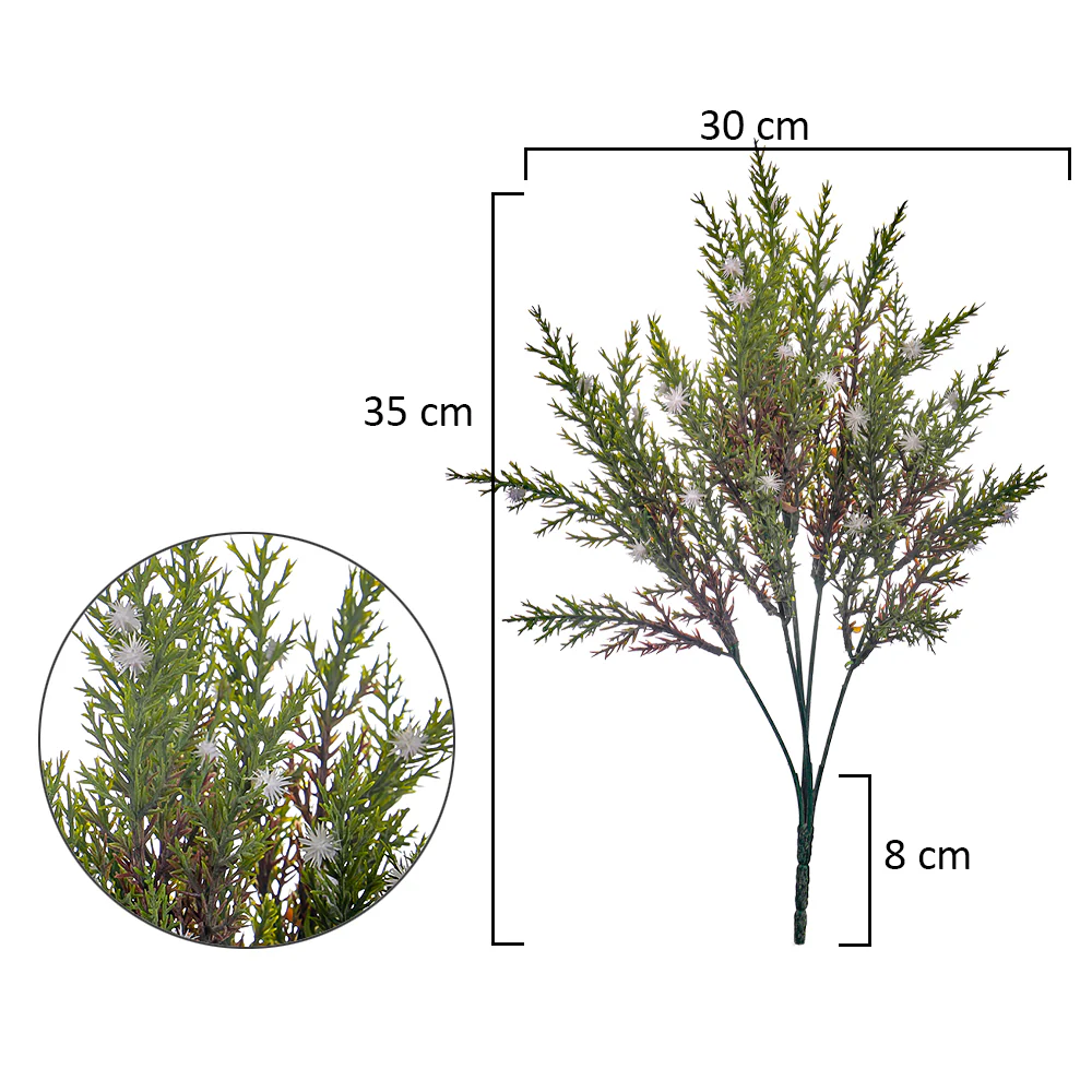 3pcs Artificial Green Bunch(without vase) - Image 8