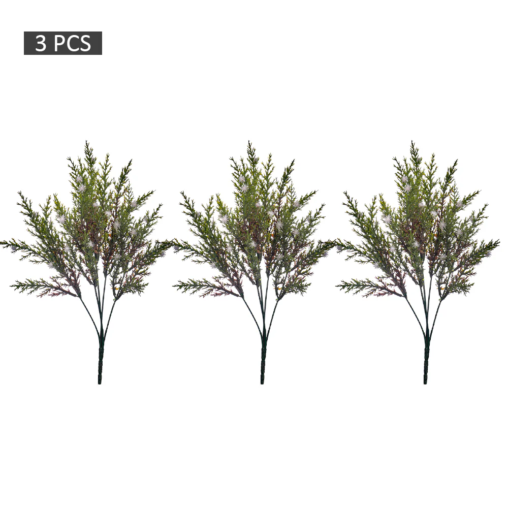 3pcs Artificial Green Bunch(without vase) - Image 9