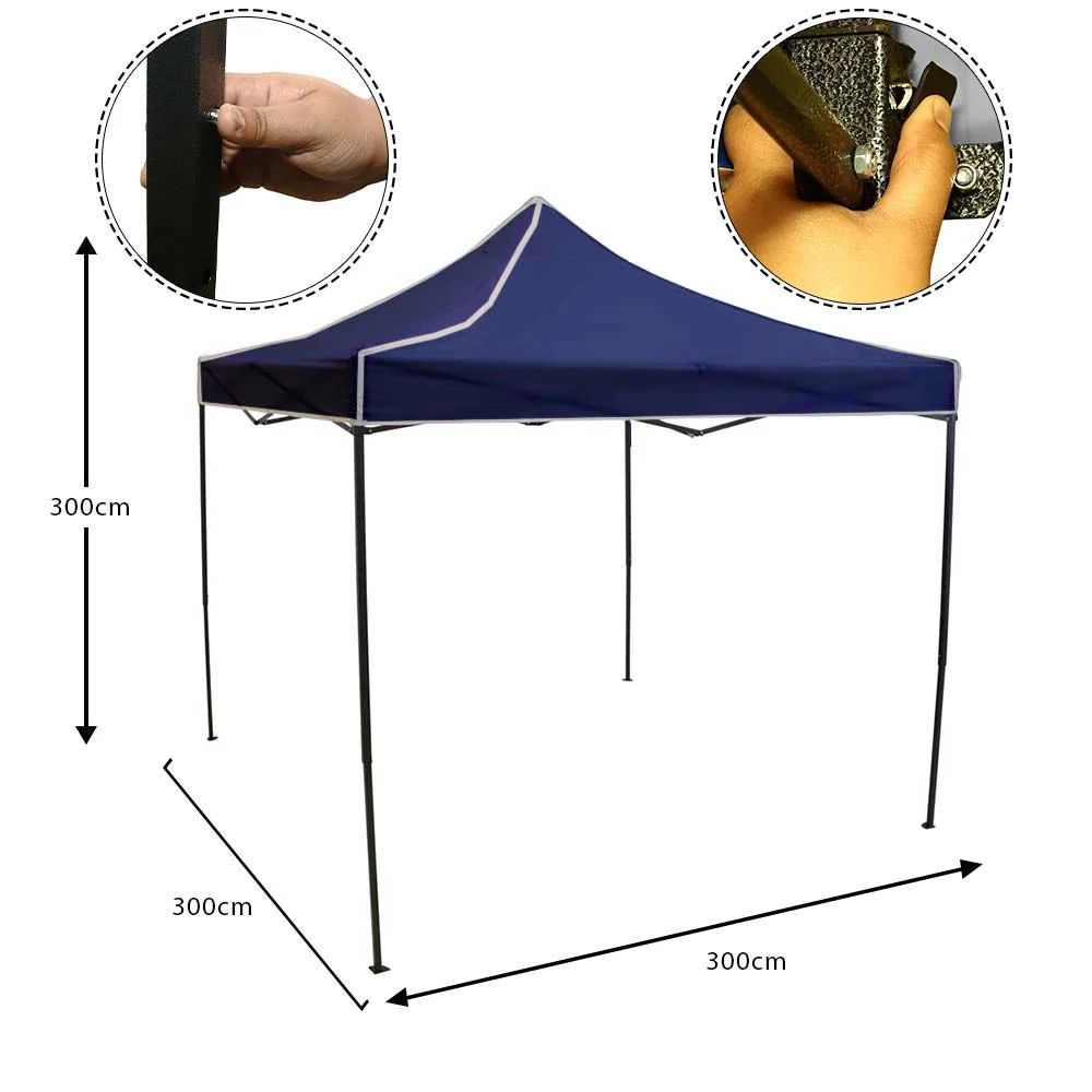 3x3m Garden Patio Top Cover Camping Tent (Tent Only) - Image 18
