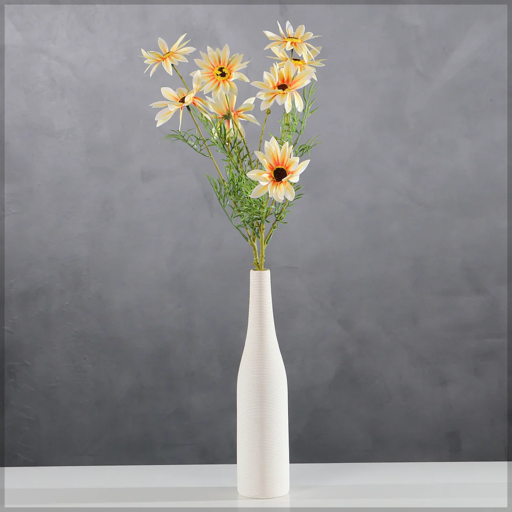 4 Heads Nearly Natural Daisy Flower Single Stem(without vase) - Image 5