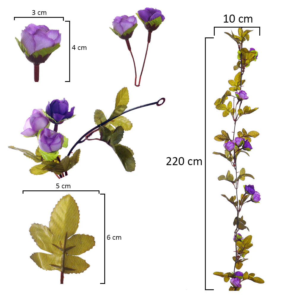 4pcs Artificial Rose Vine - Image 11
