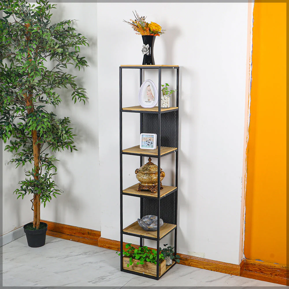 5-Tier Retro Wood Shelf(without accessories) - Image 4