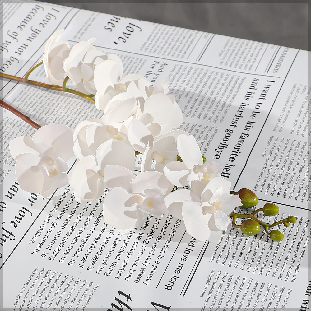 Single Stem 64 cm Artificial Real Touch Phalaenopsis Orchid Spray(without vase) - Image 15