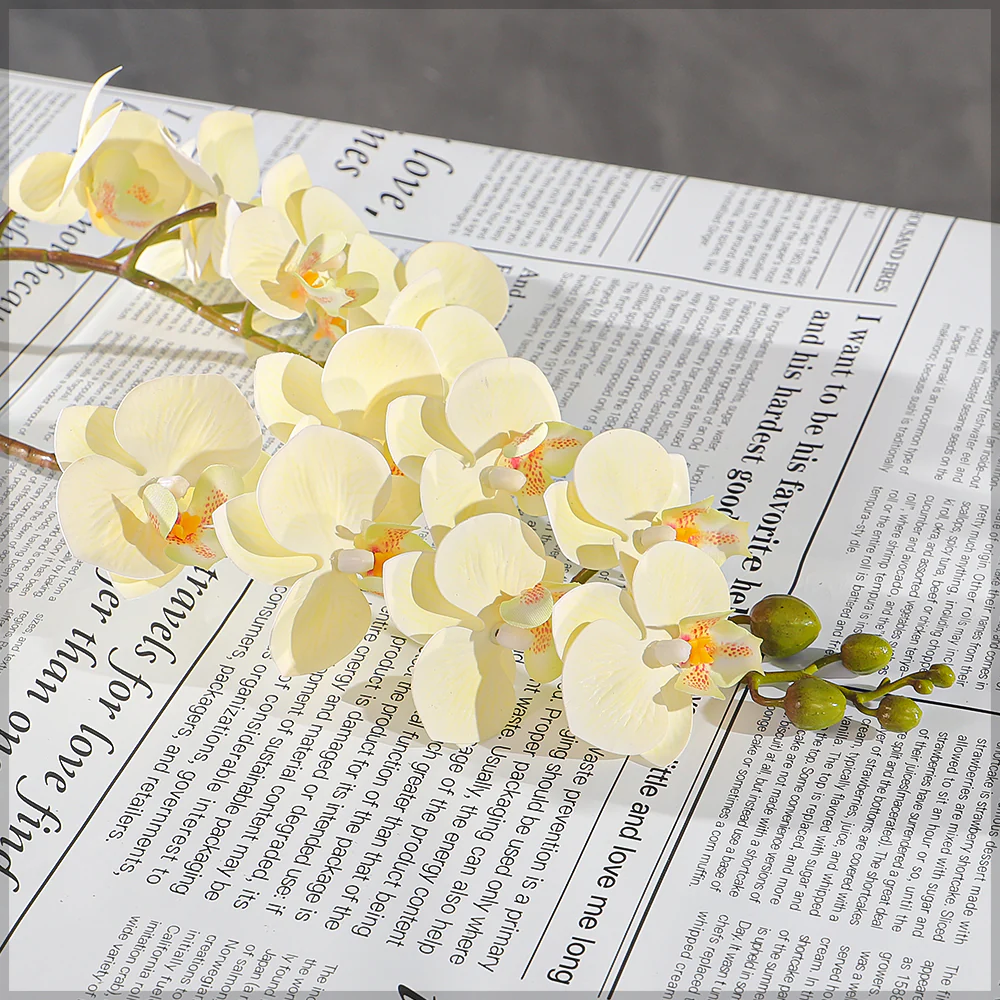 Single Stem 64 cm Artificial Real Touch Phalaenopsis Orchid Spray(without vase) - Image 3