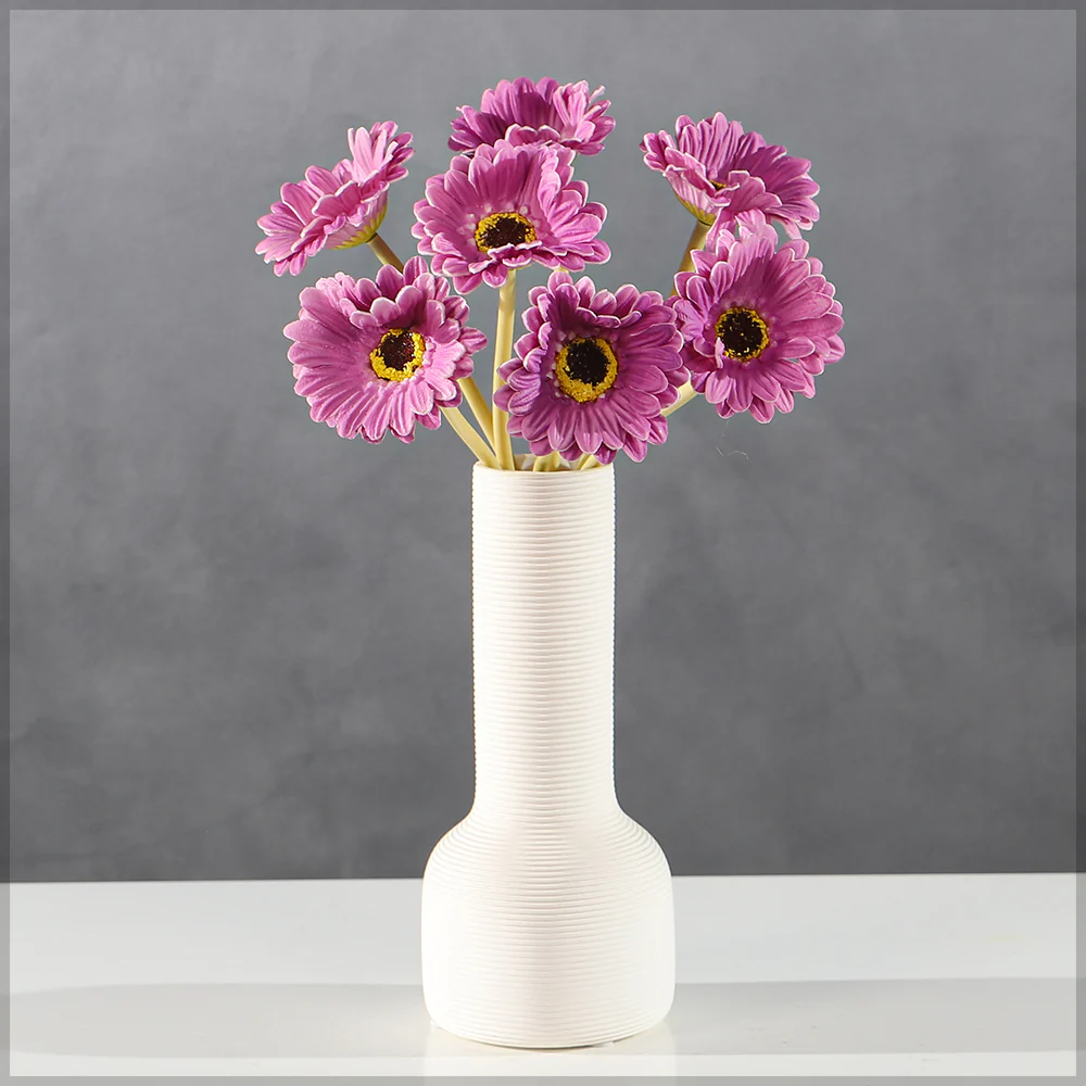 7 Heads Artificial Daisy Flowers with Stems (without vase) - Image 13