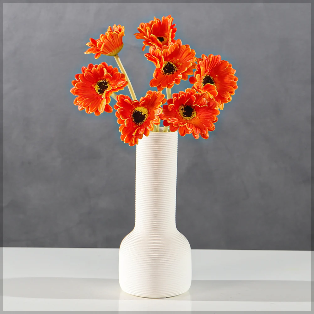 7 Heads Artificial Daisy Flowers with Stems (without vase) - Image 17
