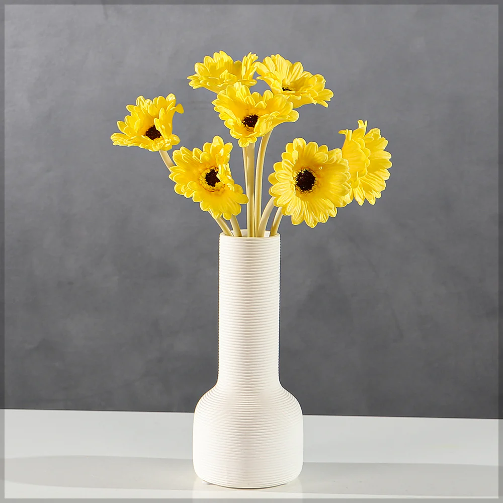 7 Heads Artificial Daisy Flowers with Stems (without vase) - Image 9