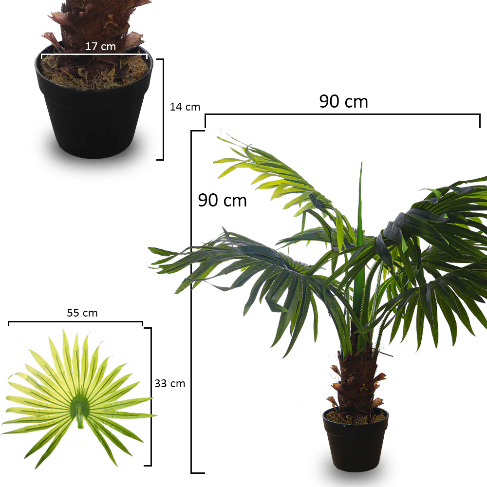 90cm Artificial Palm Plant - Image 3