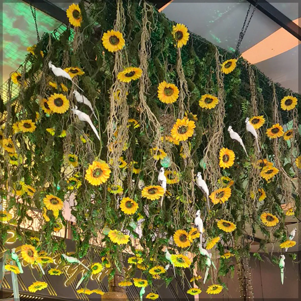 Hanging Sunflower Flower Arrangement for display purposes only (non-sale)