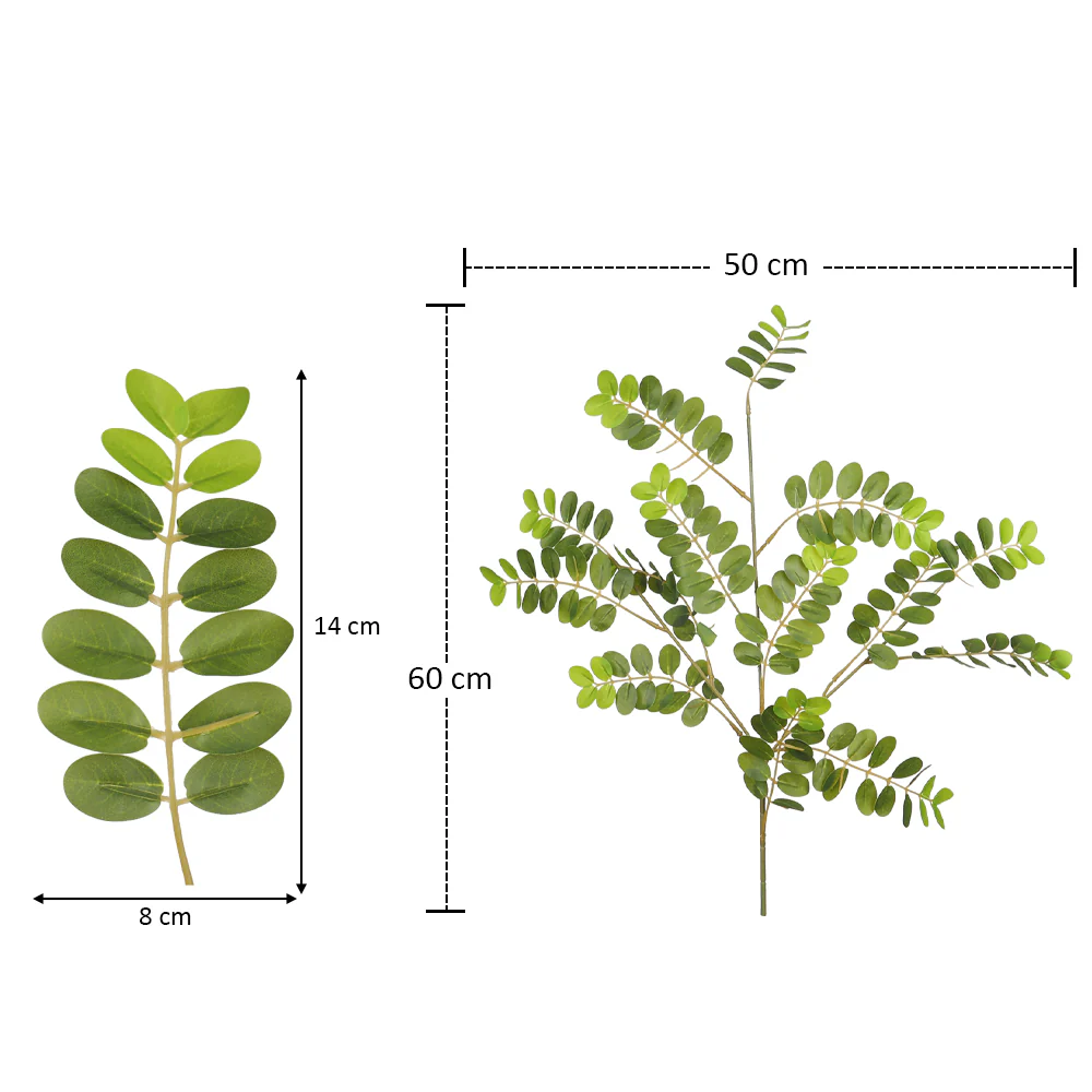 Artificial Acacia Leaf Single Branch(without vase) - Image 2