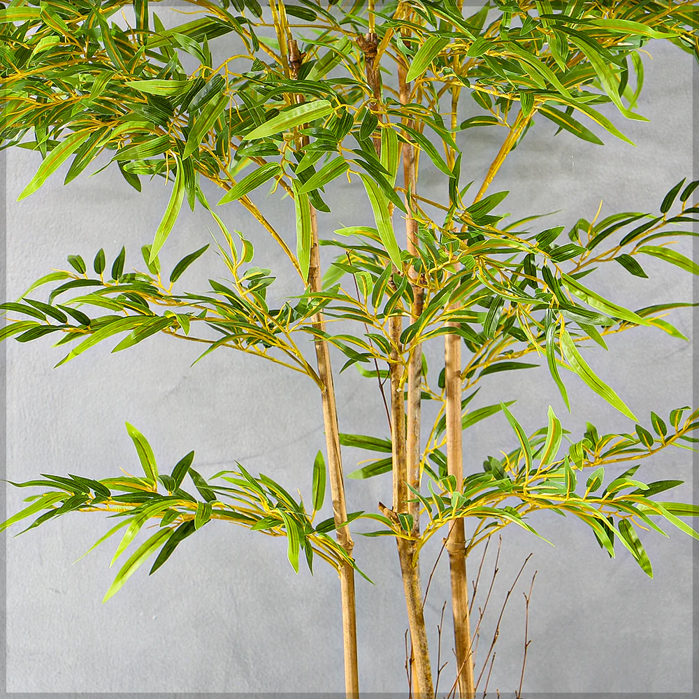 Artificial Bamboo Plant With Natural Dried Stems(with black nursery pot) - Image 6