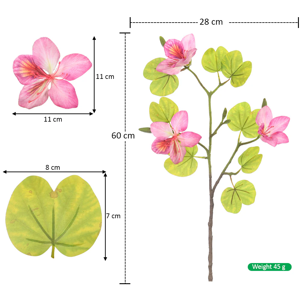 Artificial Bauhinia Flower Single Branch(without vase) - Image 2
