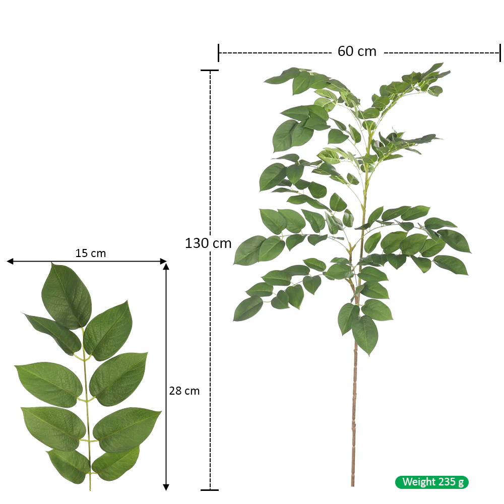 Artificial Birch Leaf Single Branch(without vase) - Image 2