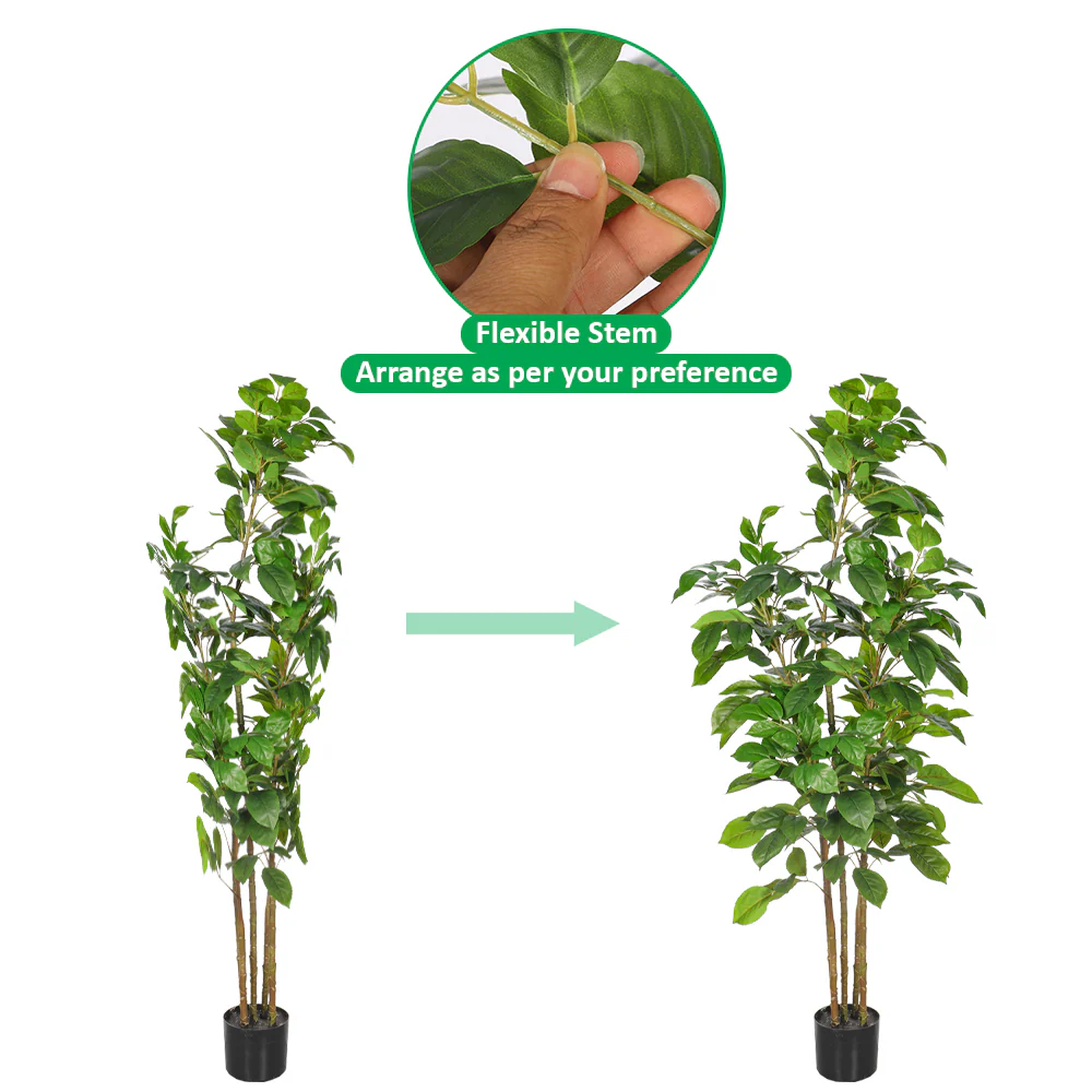 Artificial Birch Plant(with black nursery pot) - Image 3