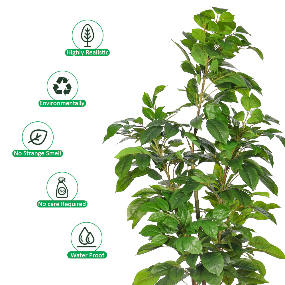 Artificial Birch Plant(with black nursery pot) - Image 4