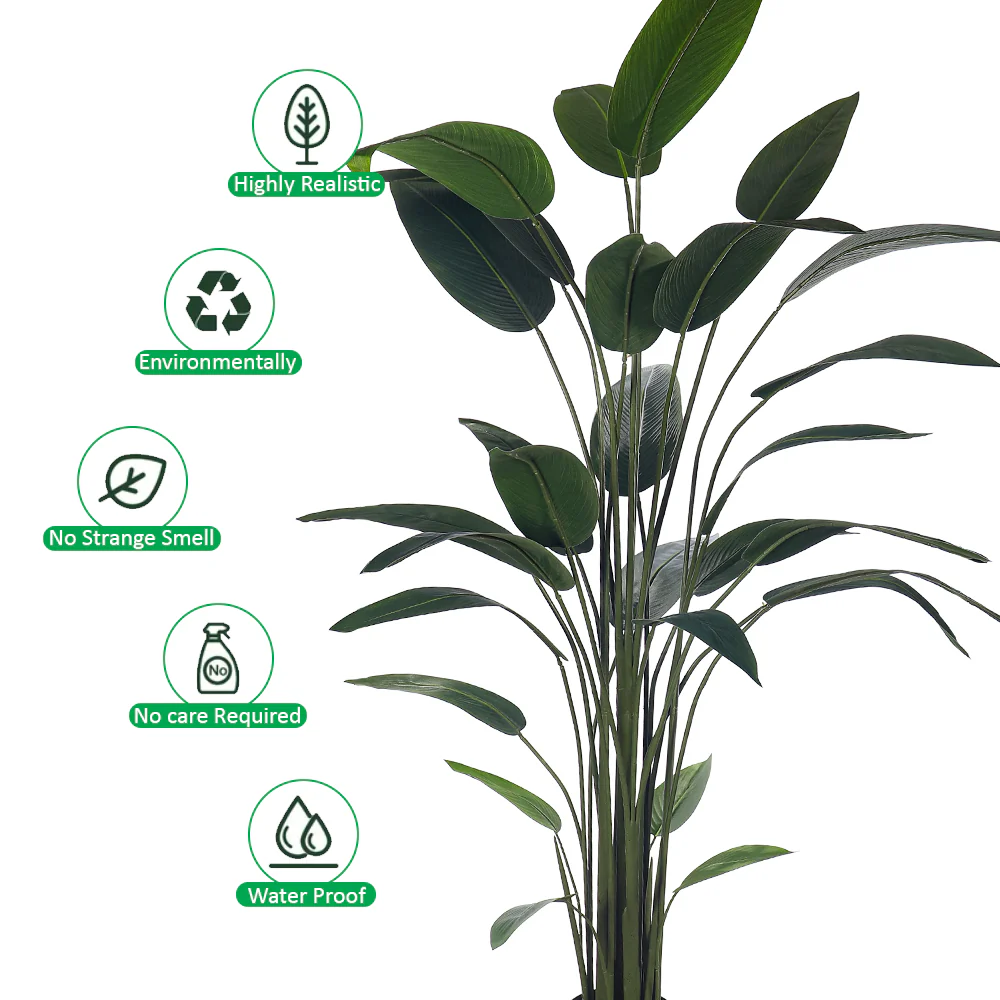 Artificial Birds of Paradise Plant(with black nursery pot) - Image 10