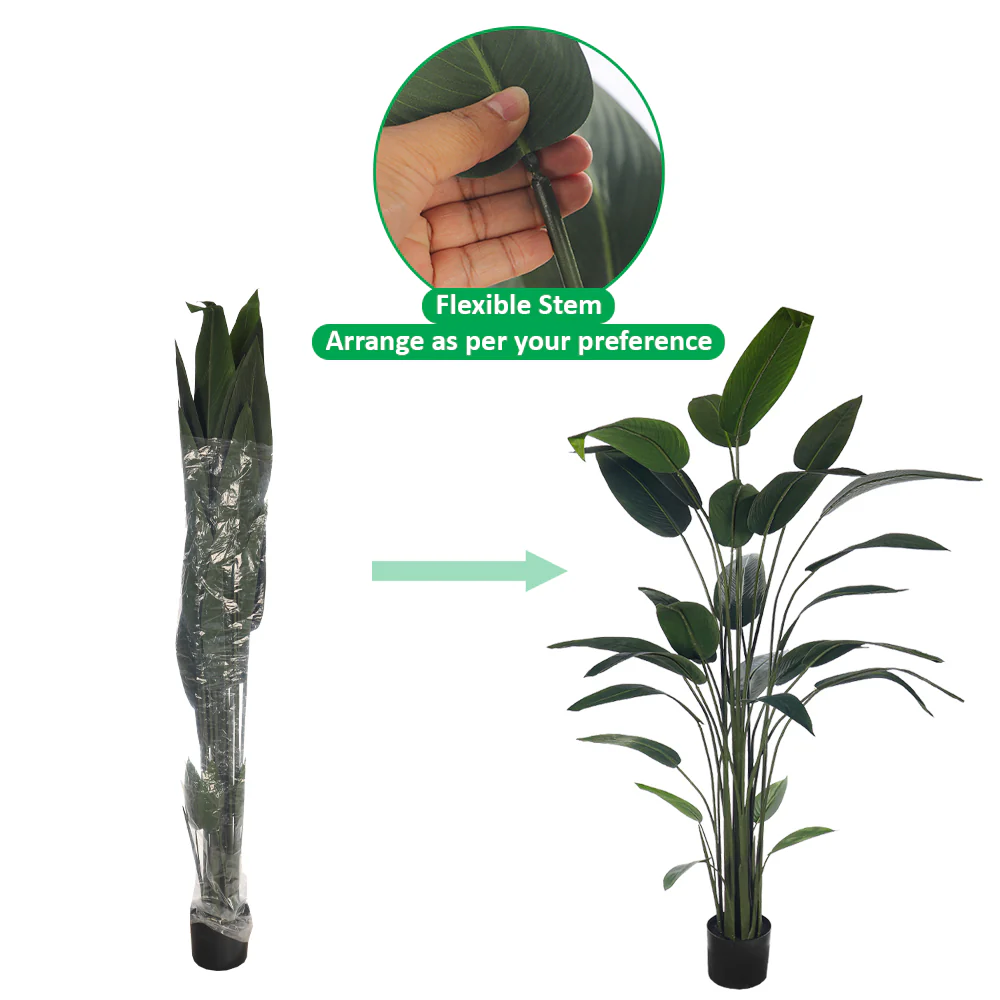 Artificial Birds of Paradise Plant(with black nursery pot) - Image 3