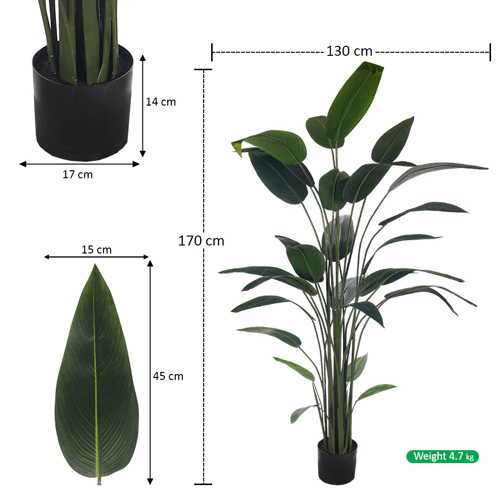 Artificial Birds of Paradise Plant(with black nursery pot) - Image 8