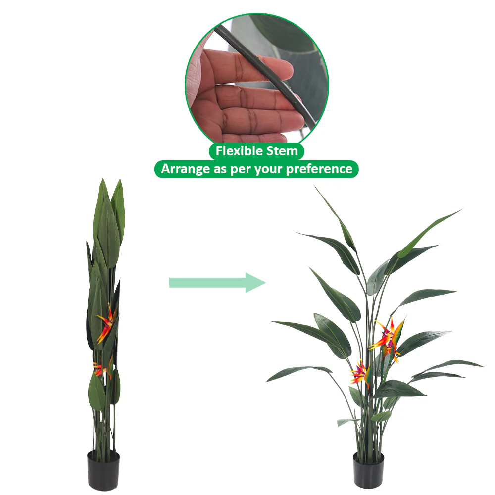 Artificial Birds of Paradise Plant with Flowers - Image 5