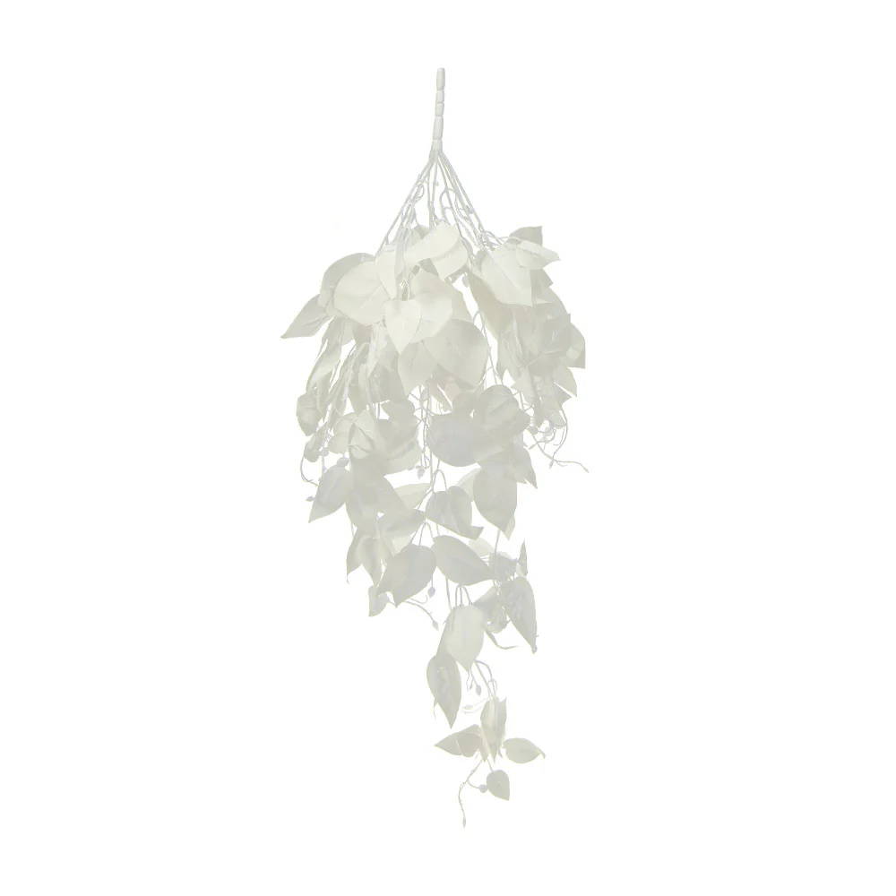 Artificial Bunch Money Vine Leaves White - Image 2